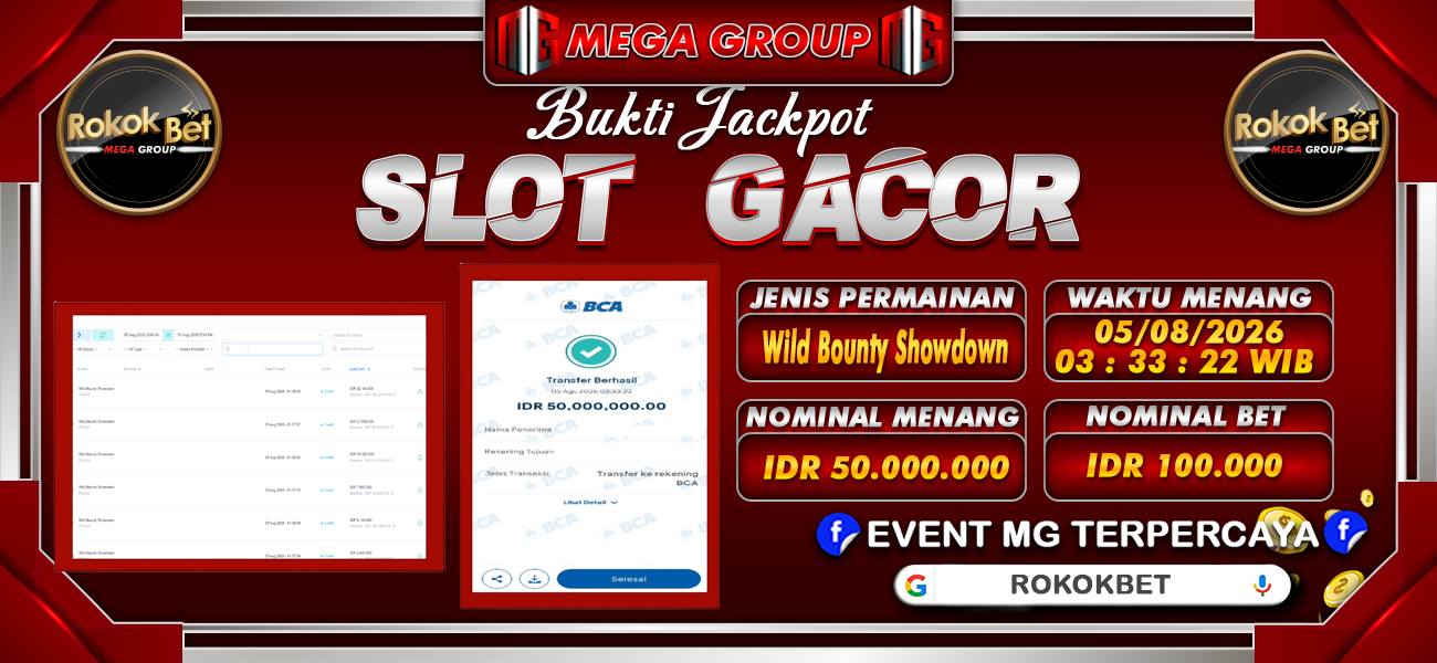 Bukti JP situs Rokokbet hari Rabu, 05 Agustus 2026