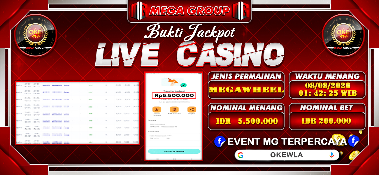 Bukti JP situs Okewla hari Sabtu, 08 Agustus 2026